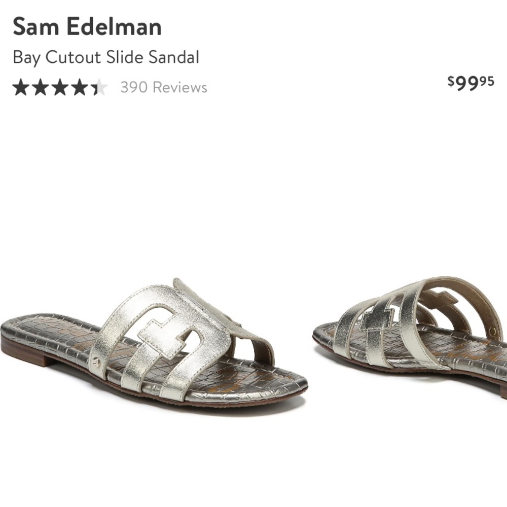 NWOT Sam Edelman Bay Cutout Slide Sandals